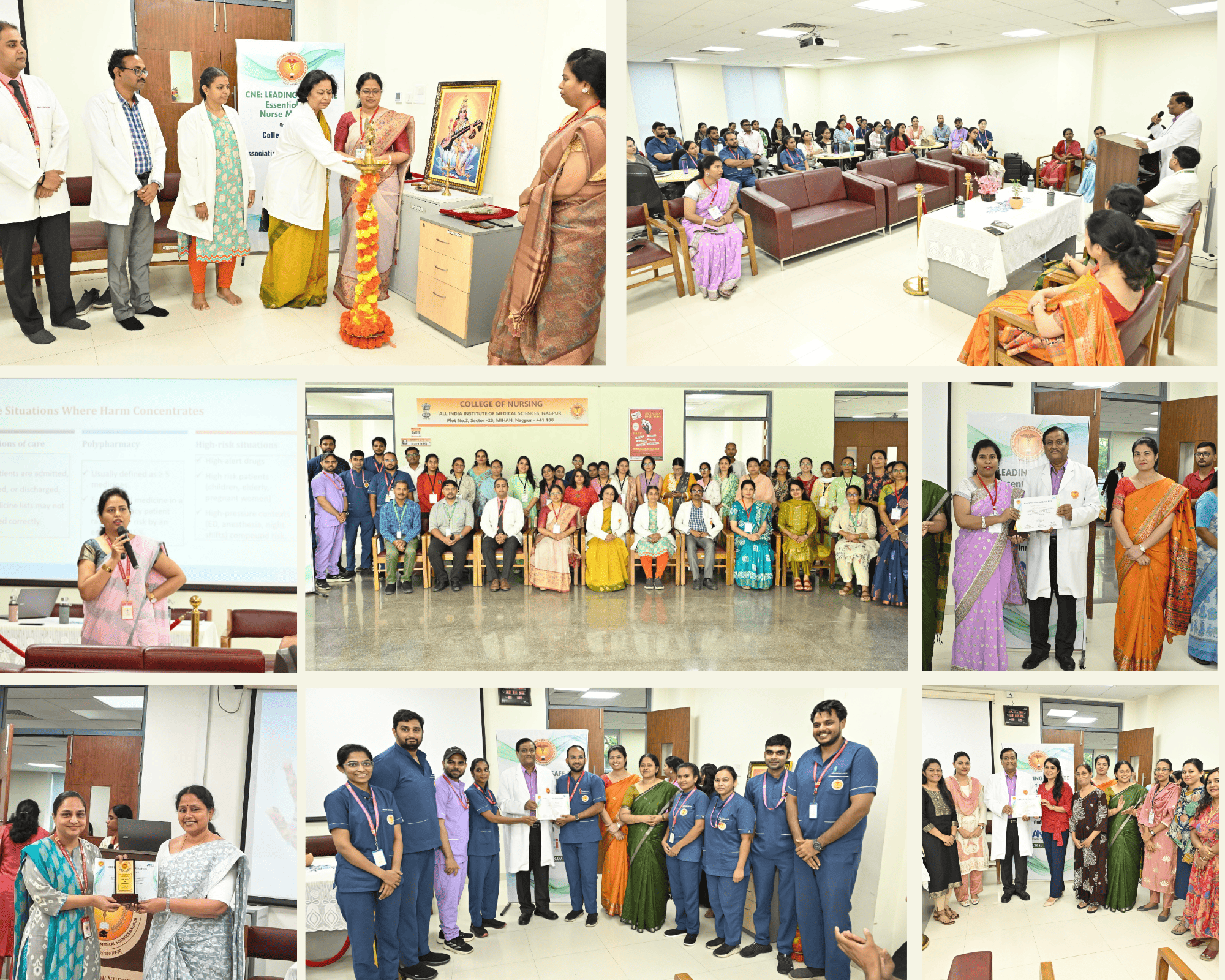 The speaker being facilates by Honourable Executive Director Dr. Hanumantha Rao at AIIMS Nagpur