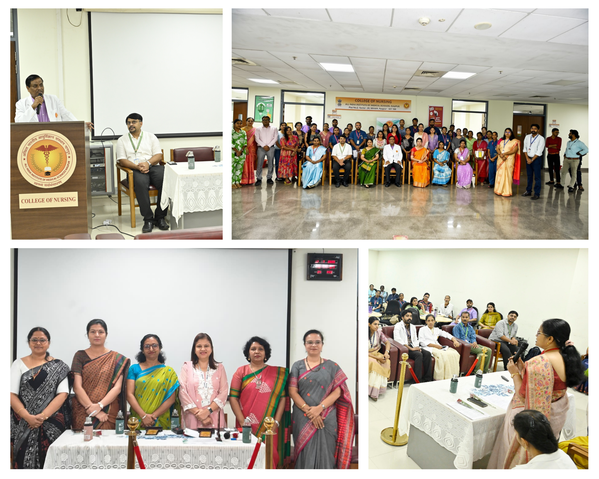 The speaker being facilates by Honourable Executive Director Dr. Hanumantha Rao at AIIMS Nagpur
