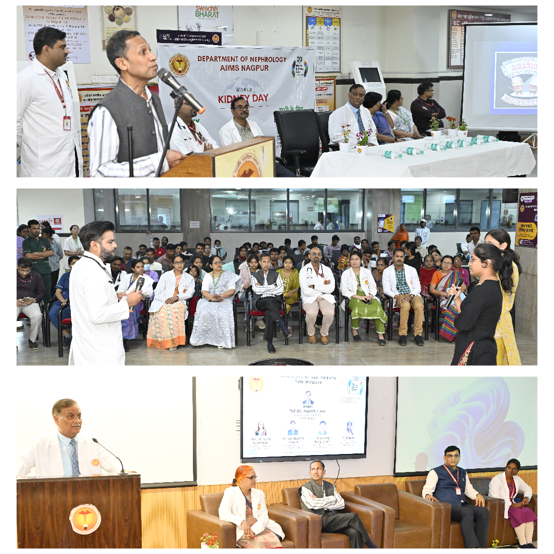 The speaker being facilates by Honourable Executive Director Dr. Hanumantha Rao at AIIMS Nagpur